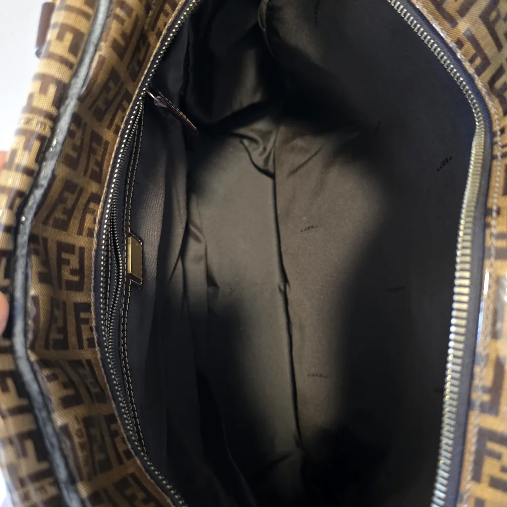 Fendi Tan and Brown Monogram Duffel Bag - Picture 9 of 9